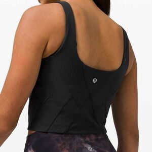 Lululemon Nulu Fold Tight Crop Yoga Tank Black